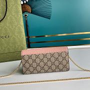 Gucci GG Marmont Chain Wallet Pink 546585 19x10x3.5cm - 3