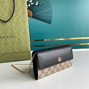 Gucci GG Marmont Chain Wallet Black 546585 19x10x3.5cm - 5