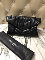 Ysl Medium Puffer Bag Black Metal In Leather 5774751 35x23x13.5cm - 1