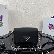 Prada Identity Shoulder Bag Nylon/Leather Black 1BD263 21x16x6.5cm - 1