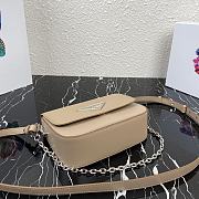 Prada Identity Shoulder Bag Nylon/Leather Beige 1BD263 21x16x6.5cm - 5