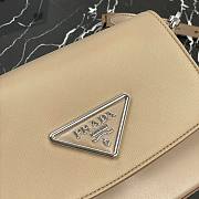 Prada Identity Shoulder Bag Nylon/Leather Beige 1BD263 21x16x6.5cm - 4