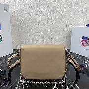 Prada Identity Shoulder Bag Nylon/Leather Beige 1BD263 21x16x6.5cm - 3