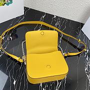 Prada Identity Shoulder Bag Nylon/Leather Yellow 1BD263 21x16x6.5cm - 3