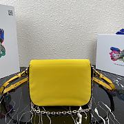 Prada Identity Shoulder Bag Nylon/Leather Yellow 1BD263 21x16x6.5cm - 2