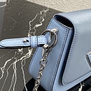 Prada Identity Shoulder Bag Nylon/Leather Blue 1BD263 21x16x6.5cm - 3