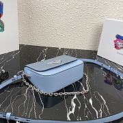 Prada Identity Shoulder Bag Nylon/Leather Blue 1BD263 21x16x6.5cm - 5