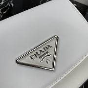 Prada Identity Shoulder Bag Nylon/Leather White 1BD263 21x16x6.5cm - 4