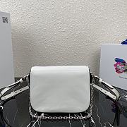 Prada Identity Shoulder Bag Nylon/Leather White 1BD263 21x16x6.5cm - 3