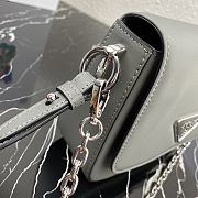 Prada Identity Shoulder Bag Nylon/Leather Gray 1BD263 21x16x6.5cm - 6