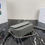 Prada Identity Shoulder Bag Nylon/Leather Gray 1BD263 21x16x6.5cm - 5