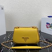 Prada Saffiano Leather Shoulder Bag Yellow 1BD275 22x14x6.5cm - 1