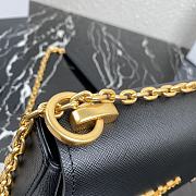 Prada Saffiano Leather Shoulder Bag Black 1BD275 22x14x6.5cm - 6