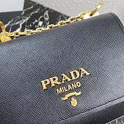 Prada Saffiano Leather Shoulder Bag Black 1BD275 22x14x6.5cm - 4