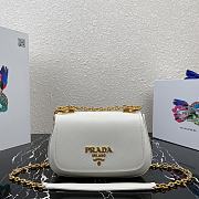 Prada Saffiano Leather Shoulder Bag White 1BD275 22x14x6.5cm - 1