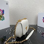 Prada Saffiano Leather Shoulder Bag White 1BD275 22x14x6.5cm - 4