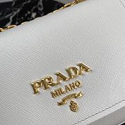 Prada Saffiano Leather Shoulder Bag White 1BD275 22x14x6.5cm - 2