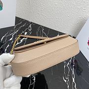Prada Saffiano Leather Shoulder Bag Beige 1BD275 22x14x6.5cm - 4
