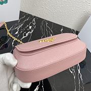 Prada Saffiano Leather Shoulder Bag Pink 1BD275 22x14x6.5cm - 5