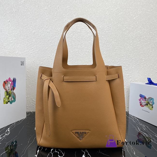 Prada Leather Tote Cognac 1BG339 35x34x16cm - 1