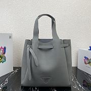 Prada Leather Tote Gray 1BG339 35x34x16cm - 1