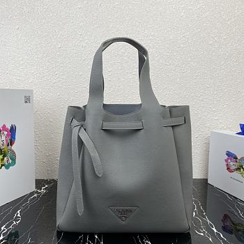 Prada Leather Tote Gray 1BG339 35x34x16cm