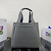 Prada Leather Tote Gray 1BG339 35x34x16cm - 6