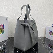 Prada Leather Tote Gray 1BG339 35x34x16cm - 4