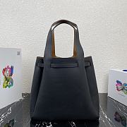 Prada Leather Tote Black 1BG339 35x34x16cm - 6