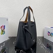 Prada Leather Tote Black 1BG339 35x34x16cm - 2
