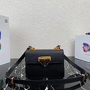 Prada Saffiano Leather Shoulder Bag Black 1BD270 20x14x7cm - 1