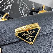 Prada Saffiano Leather Shoulder Bag Black 1BD270 20x14x7cm - 5