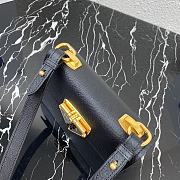 Prada Saffiano Leather Shoulder Bag Black 1BD270 20x14x7cm - 3