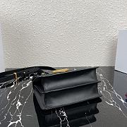Prada Saffiano Leather Shoulder Bag Black 1BD270 20x14x7cm - 2