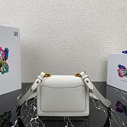 Prada Saffiano Leather Shoulder Bag White 1BD270 20x14x7cm - 2
