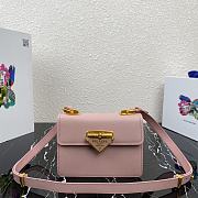 Prada Saffiano Leather Shoulder Bag Pink 1BD270 20x14x7cm - 1