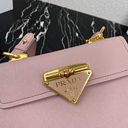 Prada Saffiano Leather Shoulder Bag Pink 1BD270 20x14x7cm - 6