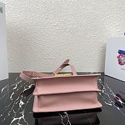 Prada Saffiano Leather Shoulder Bag Pink 1BD270 20x14x7cm - 4