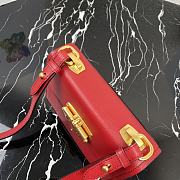Prada Saffiano Leather Shoulder Bag Red 1BD270 20x14x7cm - 6