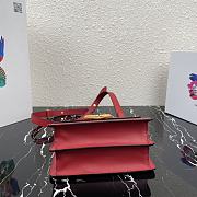 Prada Saffiano Leather Shoulder Bag Red 1BD270 20x14x7cm - 5