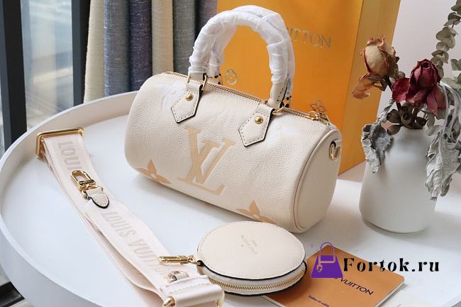 Louis Vuitton Papillon BB Monogram Empreinte Cream M45708 20x10x10cm  - 1