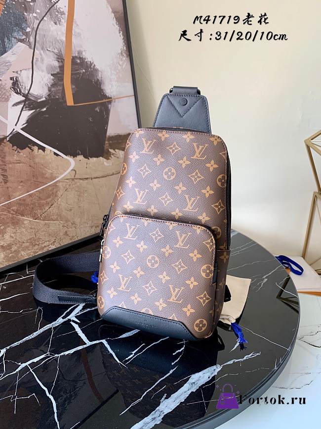 Louis Vuitton Avenue Sling Bag Monogram Canvas Brown M45897 20x10x31cm  - 1
