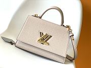 Louis Vuitton Twist One Handle MM Taurillon Leather Beige M57092 29x21x12cm - 1