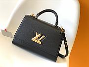 Louis Vuitton Twist One Handle MM Taurillon Leather Black M57090 29x21x12cm - 1