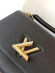 Louis Vuitton Twist One Handle MM Taurillon Leather Black M57090 29x21x12cm - 3