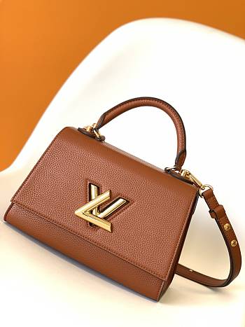 Louis Vuitton Twist One Handle PM Taurillon Leather Caramel M57897 17x25x11cm