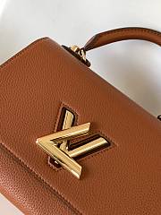 Louis Vuitton Twist One Handle PM Taurillon Leather Caramel M57897 17x25x11cm - 5