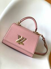 Louis Vuitton Twist One Handle PM Taurillon Leather Rose Pink M57584 17x25x11cm - 1