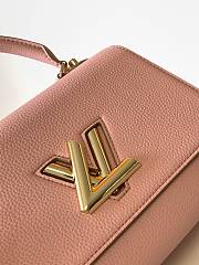 Louis Vuitton Twist One Handle PM Taurillon Leather Rose Pink M57584 17x25x11cm - 3