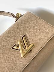 Louis Vuitton Twist One Handle PM Taurillon Leather Beige M57214 17x25x11cm - 4